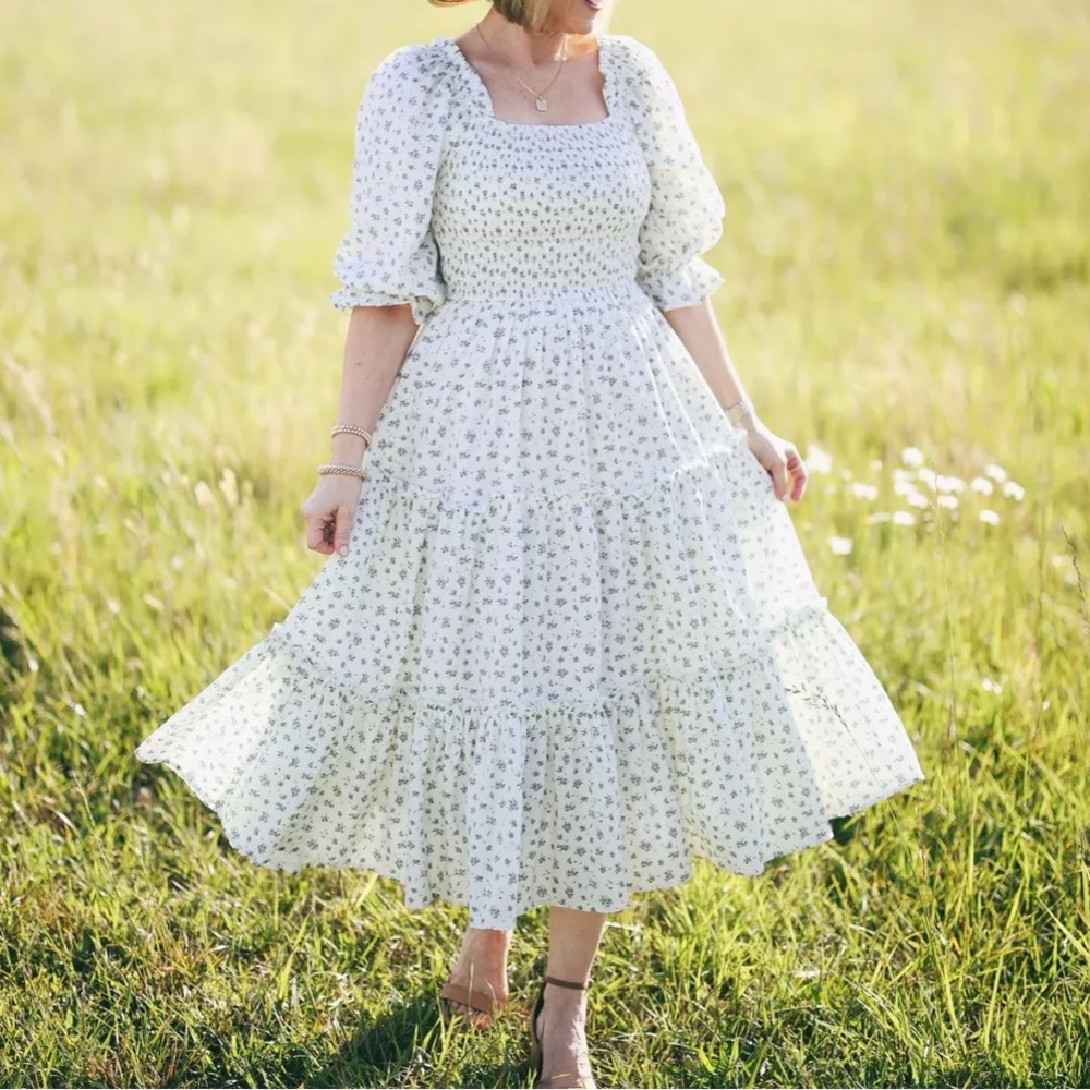 Ivy City Co Madeline Dress in Blue